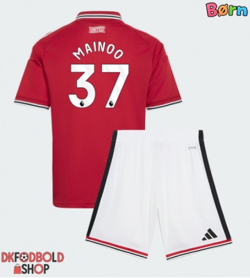 Manchester United Kobbie Mainoo #37 Hjemmebanesæt Børn 2026-27 Kort ærmer (+ korte bukser)